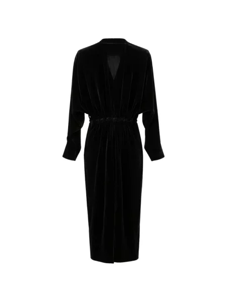 Rochie midi Raquel Diniz de catifea plic negru