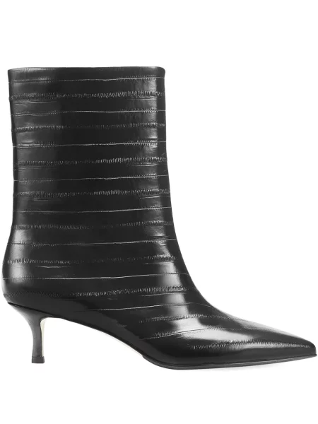 Кожени боти до глезена Potamy черно