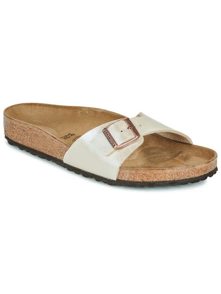 Pantofi Birkenstock cu perle alb