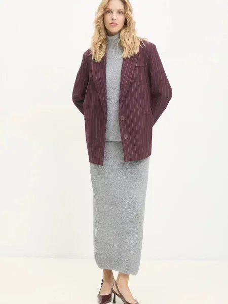 Піджак Answear Lab однобортний візерунок фіолетовий