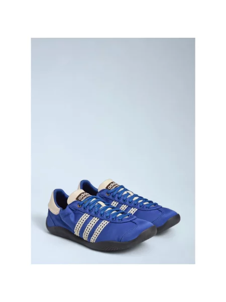 Satynowe sneakersy Adidas niebieskie