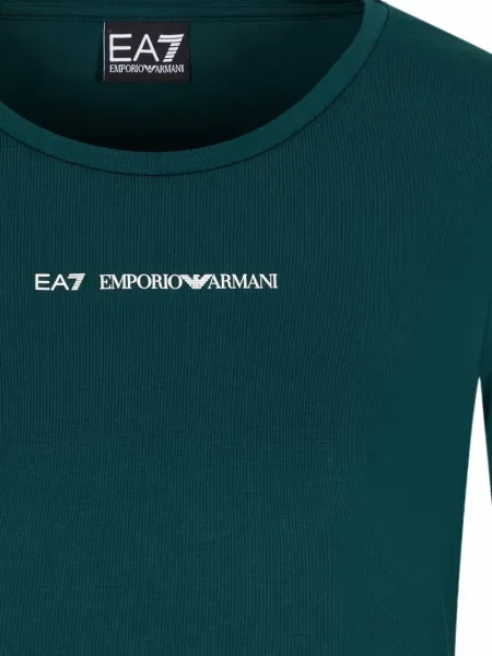 Lung tricou Ea7 Emporio Armani cu imagine verde