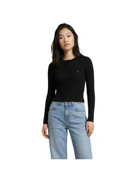 Tommy Jeans Geacă tricotată negru