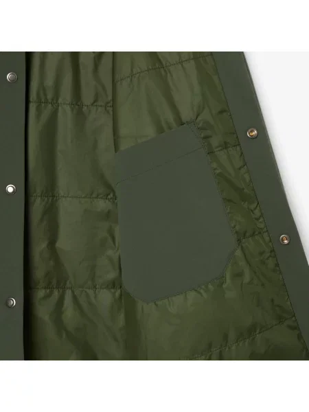 Lacoste Pikowana Wodoodporna Bluza Wierzchnia zielona