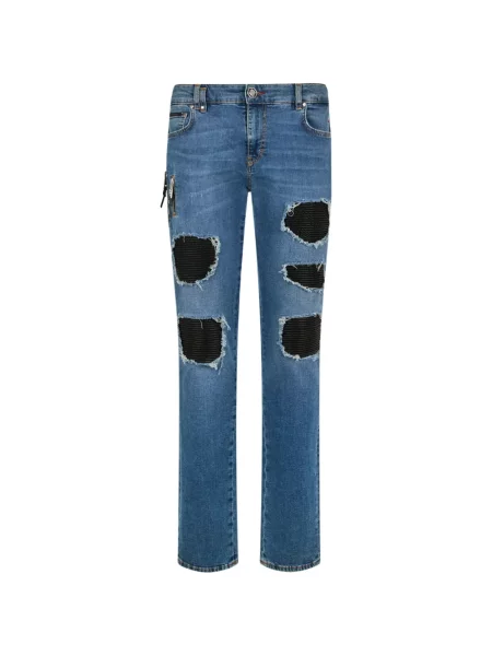 Blugi Philipp Plein rupți albastru