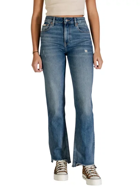 Blugi drepți Calvin Klein albastru