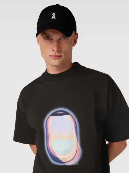 T-shirt o kroju oversized ze stójką Blue Sky Inn czarna