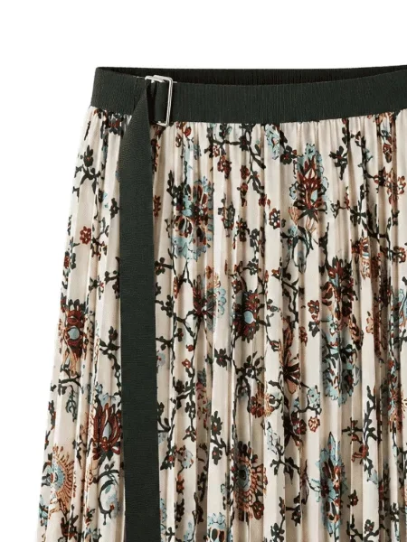 Fustă midi Sacai cu model floral cu imagine