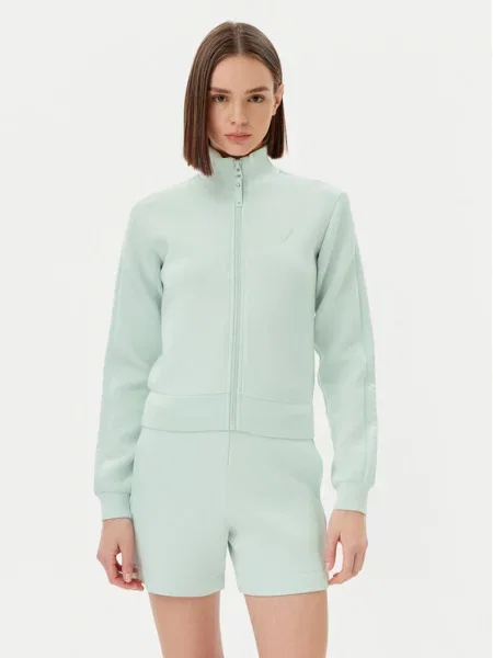 Guess bluza NEW ALLIE turkusowy gładka zielona