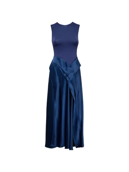 Rochie maxi Acler drapată albastru