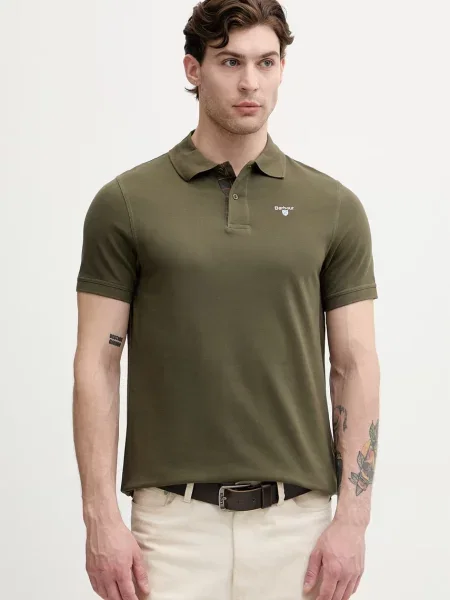 Tricou polo Barbour verde