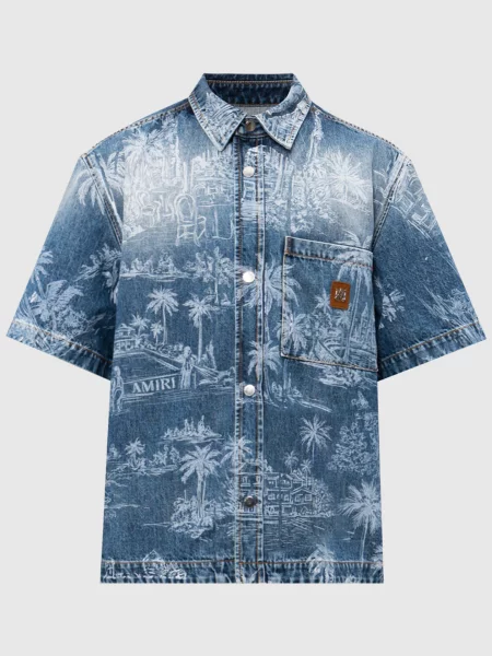 Джинсовая рубашка Amiri синий