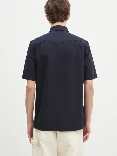 Fred Perry koszula regular z kołnierzykiem button-down granatowy