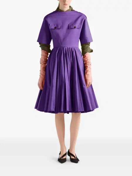 Cămașă Prada din poplin verde