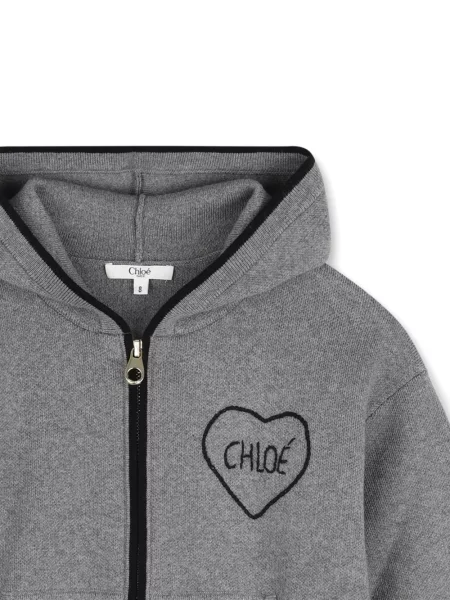 Bluza z kapturem dziecięca Chloe szara