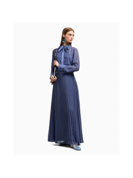 Sukienka Emporio Armani biznesowa niebieska