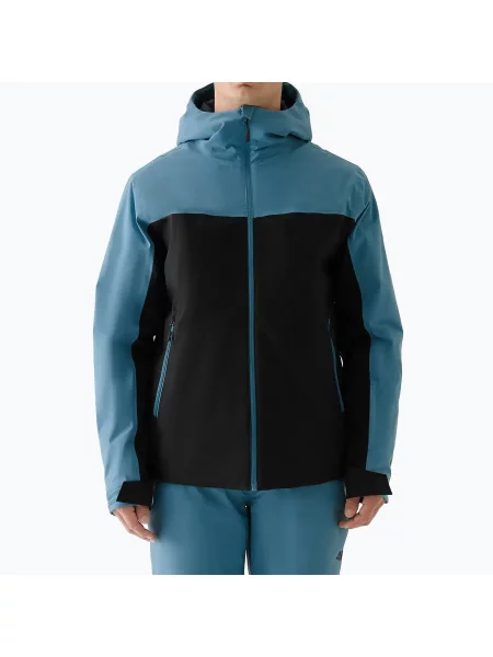 Мъжко скиорско яке 4F green sea синьо