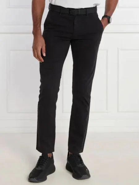 BOSS ORANGE Pantaloni chino negru