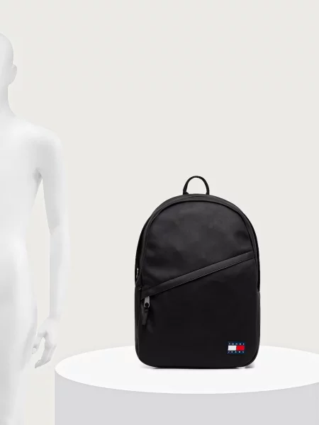 Tommy Jeans раница мъжка от имитация на кожа черно