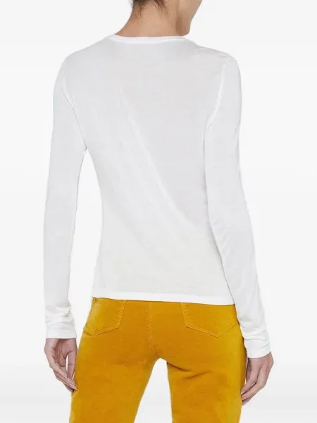 Tricou L'agence lung alb