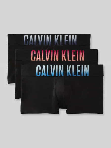 Majtki i obcisłe bokserki z mieszanki bawełny w zestawie 3 szt. Calvin Klein Underwear czarne