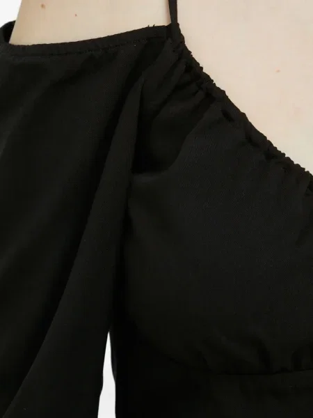 Rochie midi Samsøe Samsøe până la genunchi de costum negru