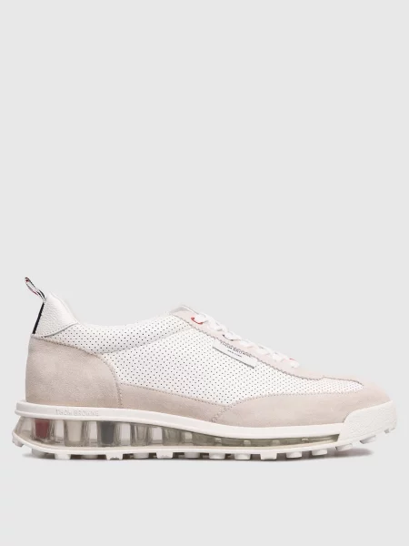 Кожаные кроссовки Thom Browne белые