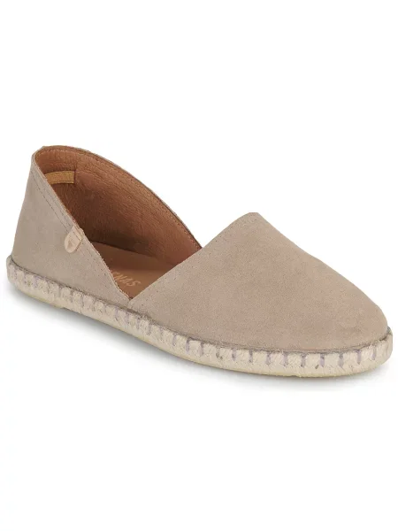 Espadrile Verbenas od brušene kože siva