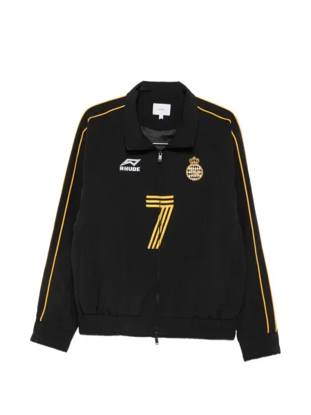 Ușor geacă Rhude cu dungi cu imagine negru