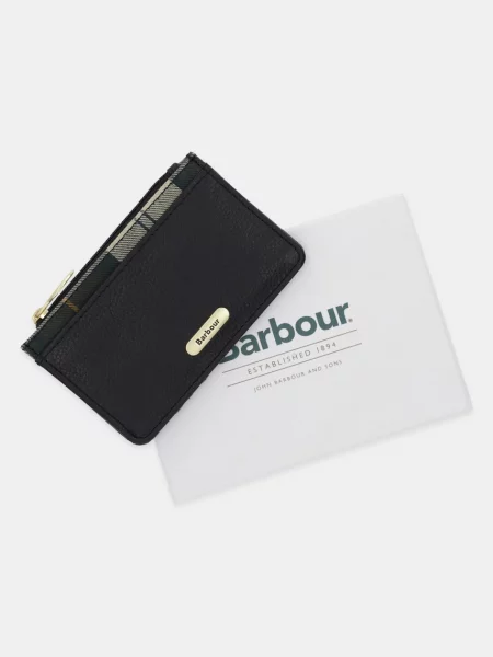 Кожаный кошелек Barbour черный