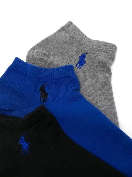 Klasikiniai siuvinėta pledinė polo marškinėliai Polo Ralph Lauren mėlyna