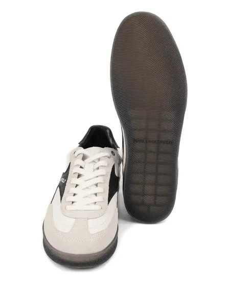 Sneakerși Karl Lagerfeld cu șireturi din dantelă alb