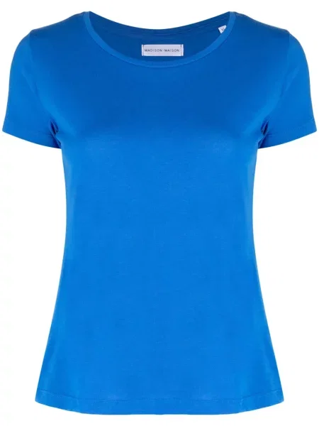 Krótka koszulka Madison.maison z dżerseju niebieska