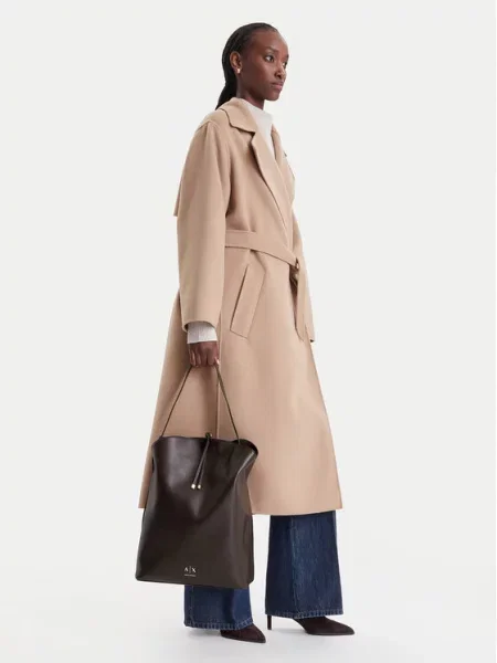 Torbica Armani Exchange Tamno smeđa