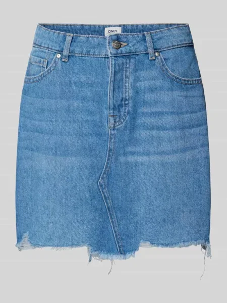 Spódnica jeansowa z przetarciami model ‘SKY LIFE’ Only niebieska