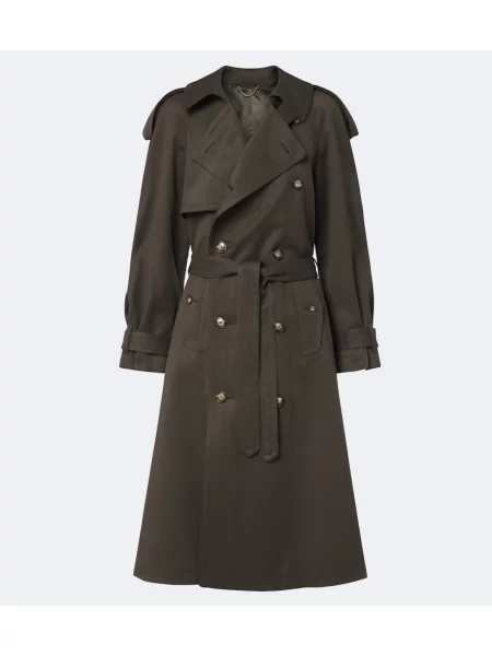 Trenci Victoria Beckham de lână verde