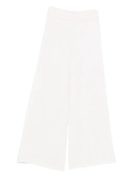Pantaloni Ely Ely tricotate alb
