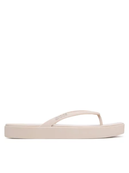 Crocs Japonke Miami Square Flatform Flip Kremna