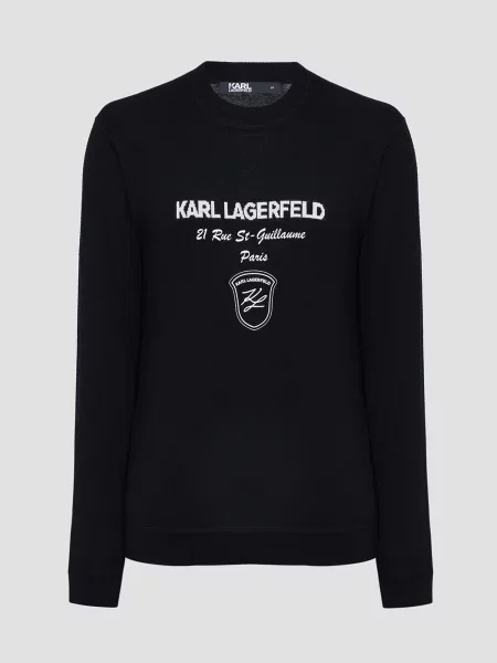 Вовняний светр Karl Lagerfeld чорний