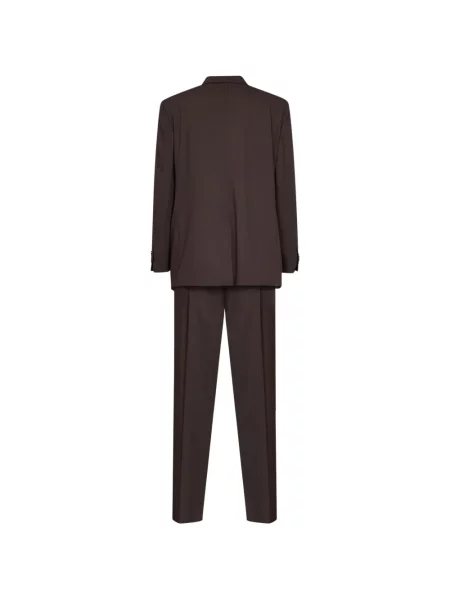 Costum Hevo cu două rânduri de nasturi maro