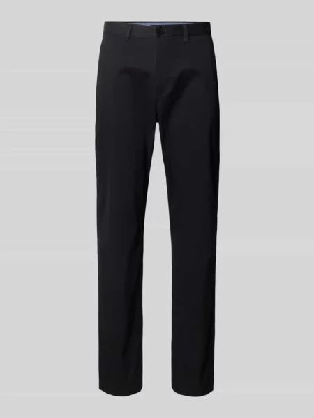Spodnie o kroju relaxed fit z mieszanki bawełny Tommy Hilfiger czarne