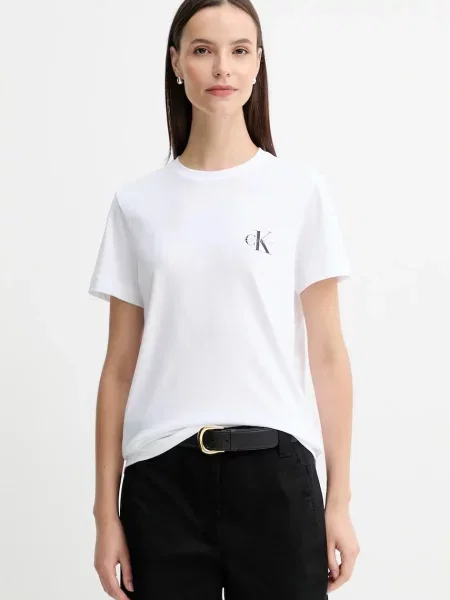 Calvin Klein Jeans Tričko / čierna / biela sivá