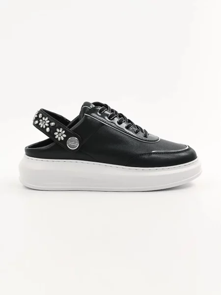 Кожени маратонки Karl Lagerfeld KAPRI черно