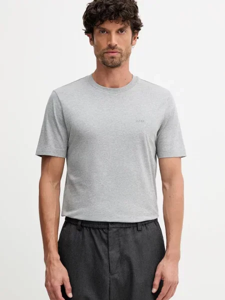 BOSS t-shirt gładki szary