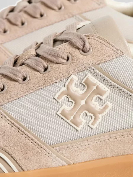 Sneakerși Tory Burch din piele de căprioară roz