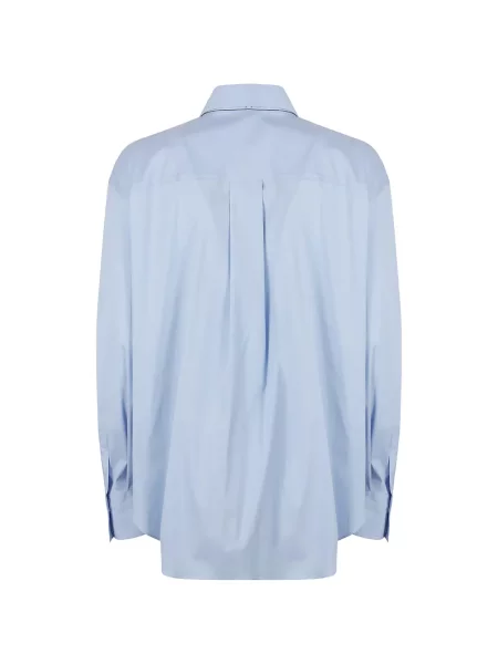 Cămașă Brunello Cucinelli din poplin albastru