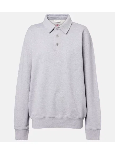 Hanorac Jw Anderson cu broderie din jerseu gri