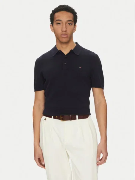 Tommy Hilfiger Polokošeľa Essential Tmavomodrá modrá