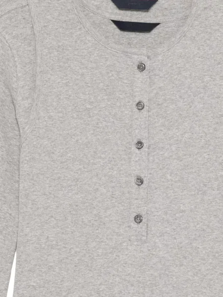 Tricou Juun.j cu guler henley gri
