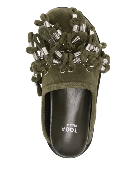 Papuci tip mules Toga Pulla verde